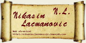 Nikašin Lacmanović vizit kartica
